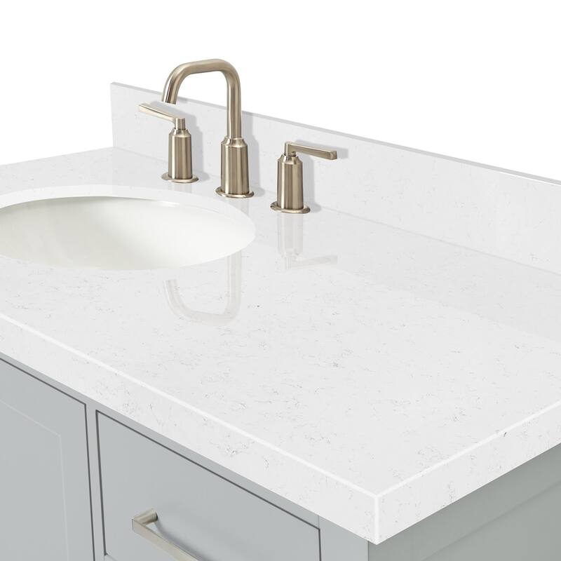 Ariel A042SLCQOVO Cambridge 42" Free Standing Single Basin Vanity Set