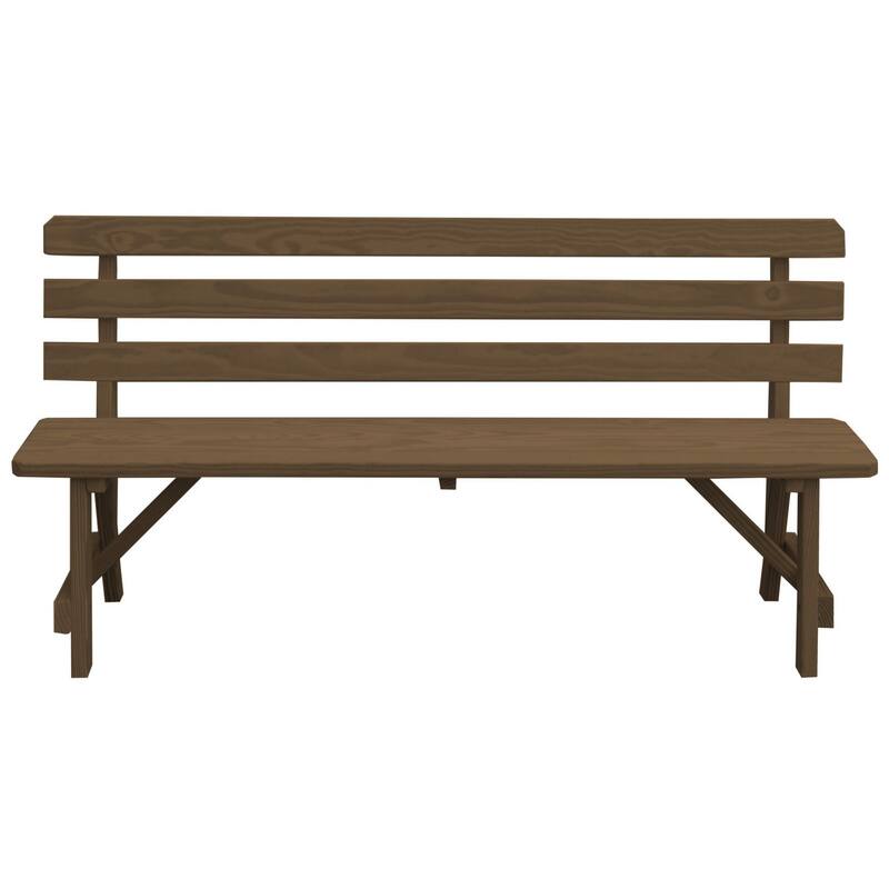 Pine 6' Traditional Backed Bench
