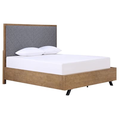 Taylor Contemporary Wood Panel Bed Light Honey Brown