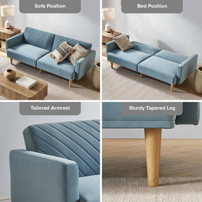 Mopio Chloe Futon Convertible Sofa Sleeper Futon