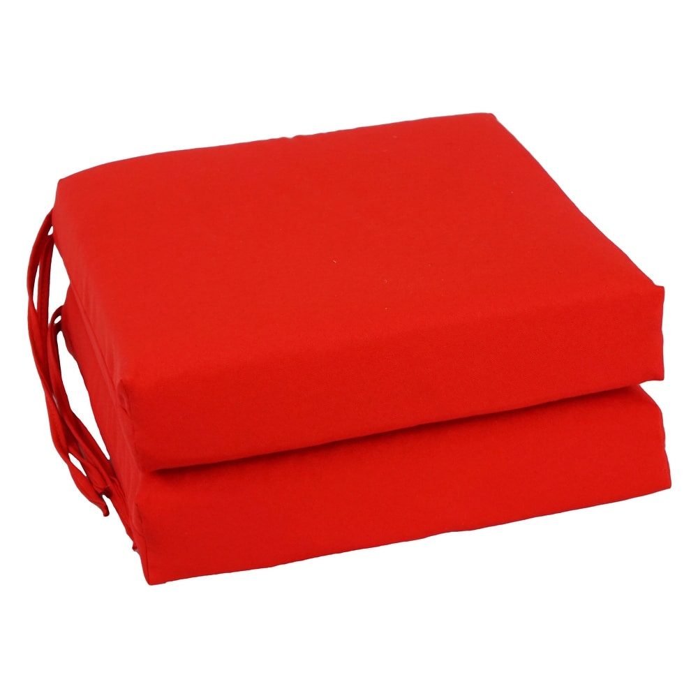 16-inch Square Indoor Twill Chair Cushions (Set of 2 or 4) - 16 x 16