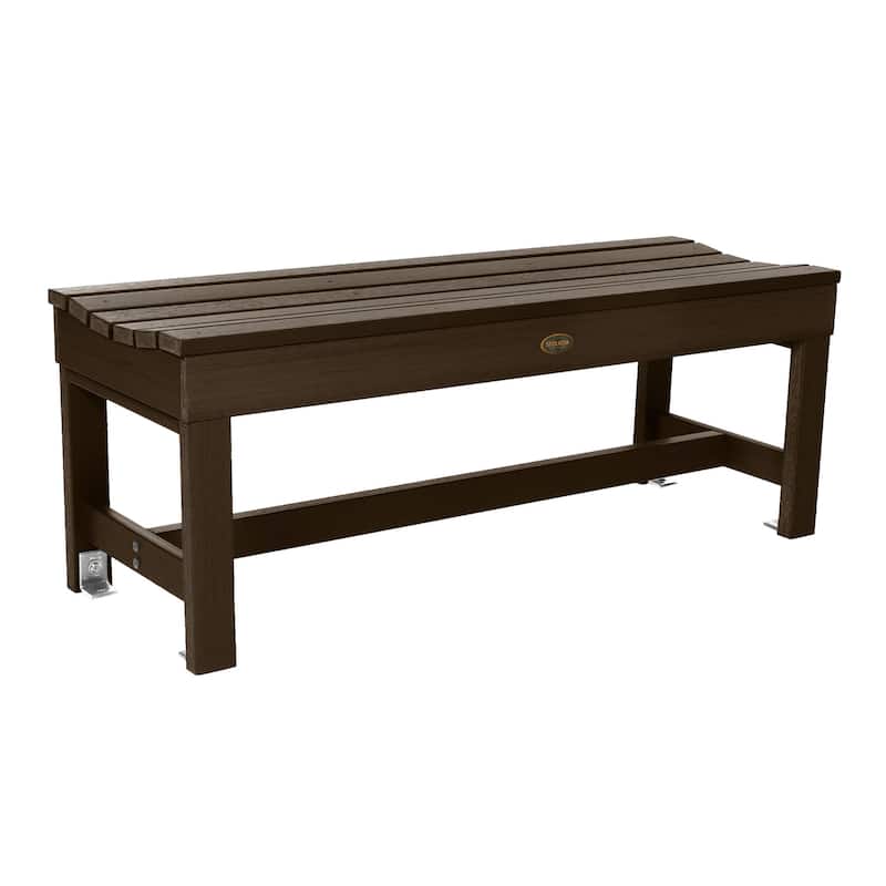 Highwood Commercial Grade Weldon 4ft Backless Picnic Bench - Weathered Acorn