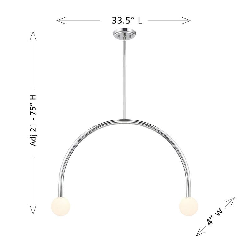 2-Light Chandelier By Trade Winds