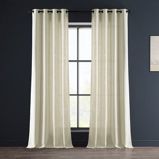 Exclusive Fabrics Faux Linen Grommet Curtain Panel