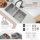 preview thumbnail 14 of 21, STYLISH 32 inch Stainless Steel 18G Double Bowl Undermount Kitchen Sink - Brushed Stainless Steel - 32" x 18" x 10"
