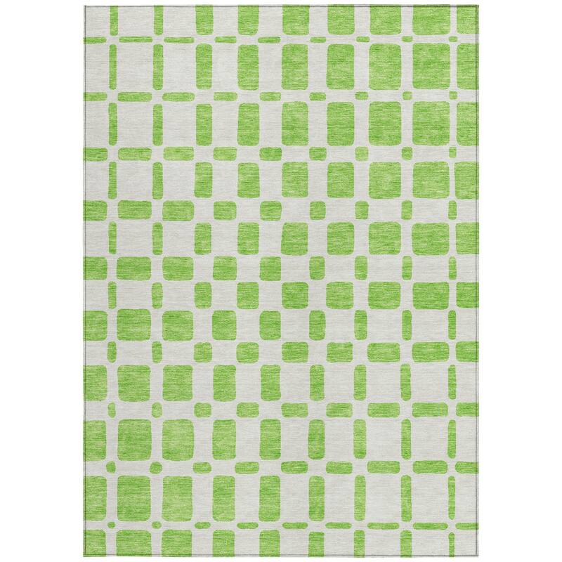 HomeRoots Geometric Transitional Rectangle Outdoor Rug