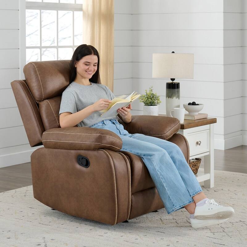 Spruce & Spring Lauren Manual Recliner Glider Rocker Chair for Living Room