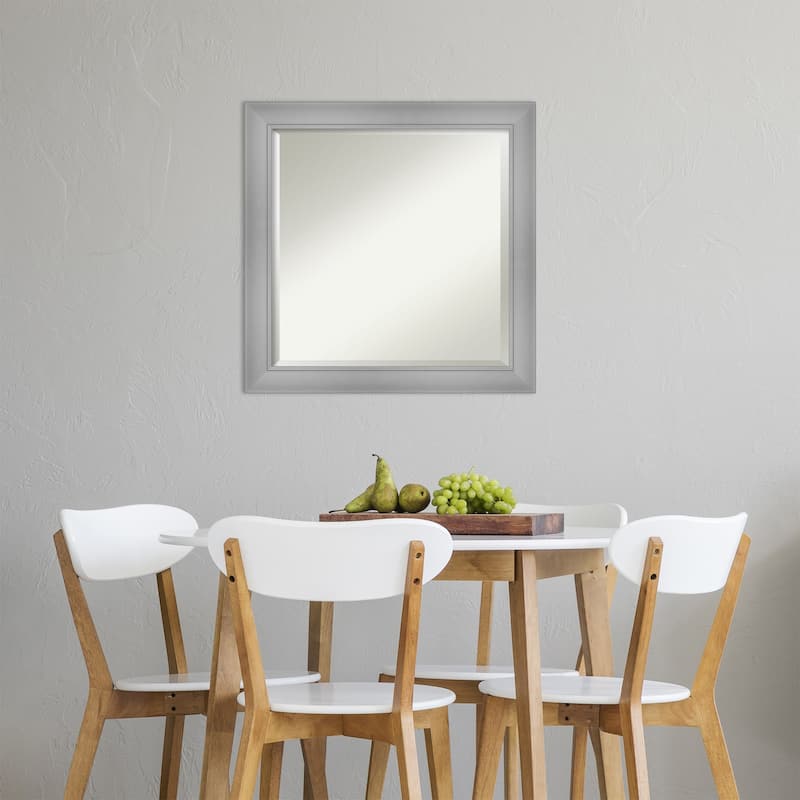 Beveled Wall Mirror - Flair Polished Nickel Frame