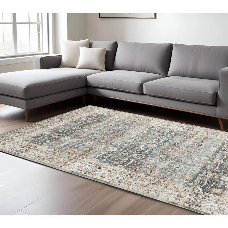 HomeRoots Oriental Traditional Rectangle Area Rug - 120.08 in. x 89.76 in.  x 0.12 in.