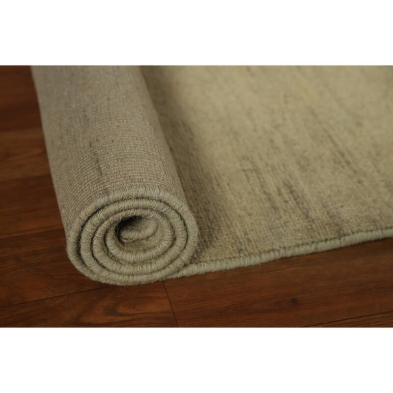 Gabbeh Oriental Runner Rug Hand-Knotted Solid Wool Carpet - 2'7"x 9'4"