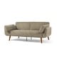 preview thumbnail 4 of 24, 73.5 Inch Futon Sofa Bed Convertible Upholstered Couch Sleeper Khaki