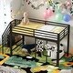 preview thumbnail 2 of 13, Space-Saving Low Loft Bed with Built-in Storage Staircase for Kids