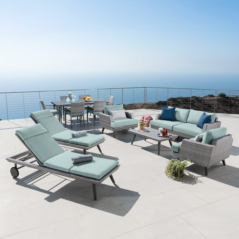 Portofino Casual 13 Piece Sunbrella Outdoor Patio Estate Set