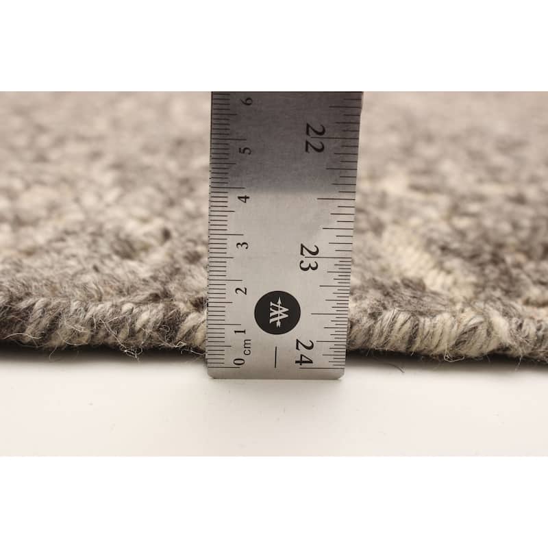 ECARPETGALLERY Hand-knotted Tangier Grey Wool Rug - 5'1 x 7'11