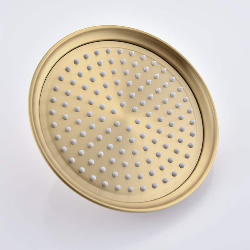 Brushed Gold Shower System with Handheld and 4 Body Sprays