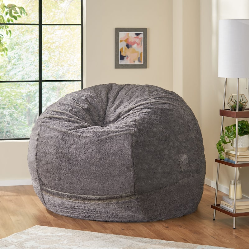 Greyrock Modern Glam Faux Fur Winter Bean Bag by Christopher Knight Home