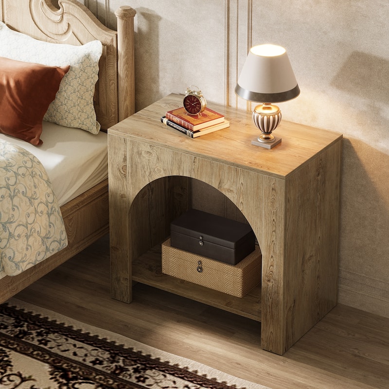 Farmhouse Night Stand Bedside Table for Bedroom Home Living Room