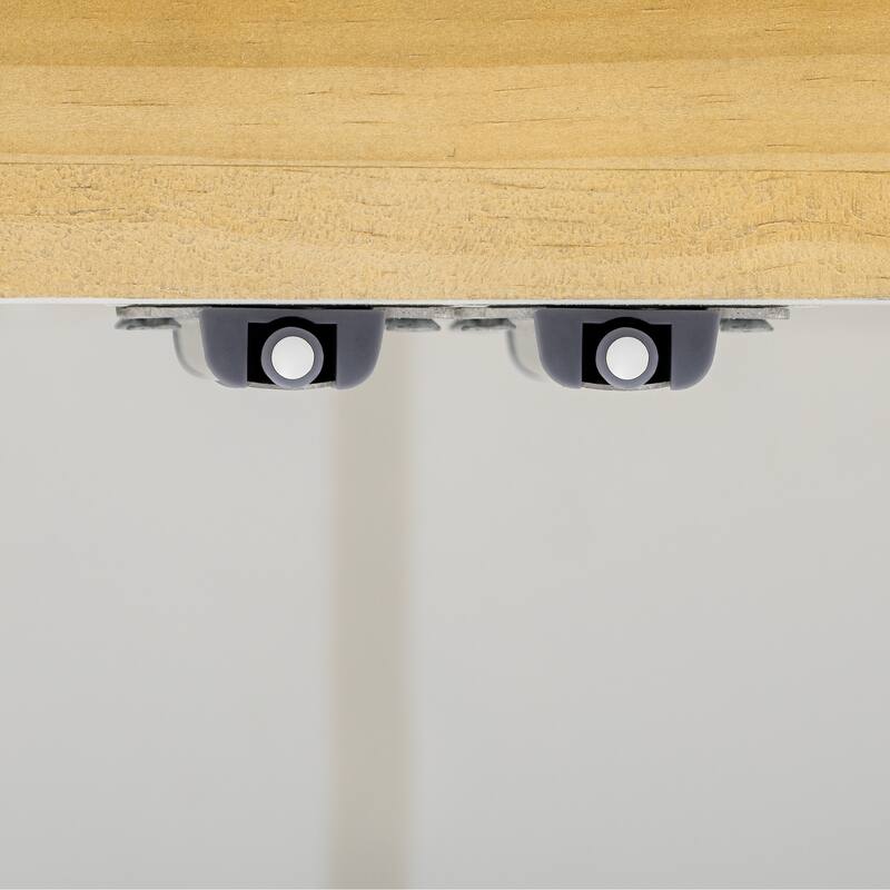 Curved Corner Sideboard Buffet with Wavy Panels and Adjustable Shelves for Living Room Storage
