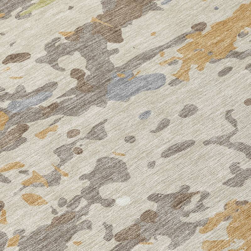 Machine Washable Indoor/ Outdoor Modern Calhan Chantille Rug