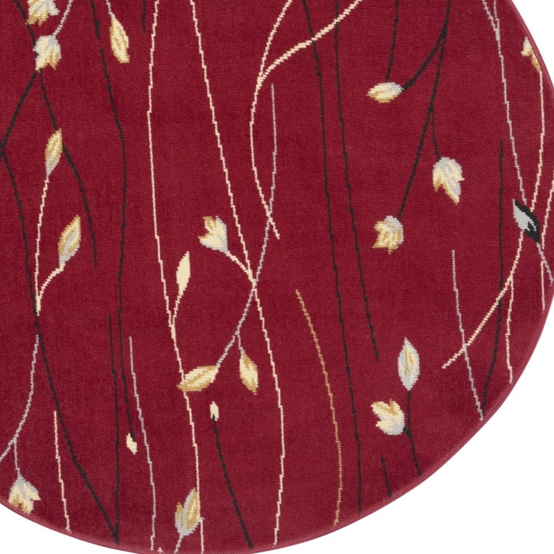 Like Power Loomed Geometric Floral Low Pile Area Rug By HomeRoots - 48' X '48' X '0.25