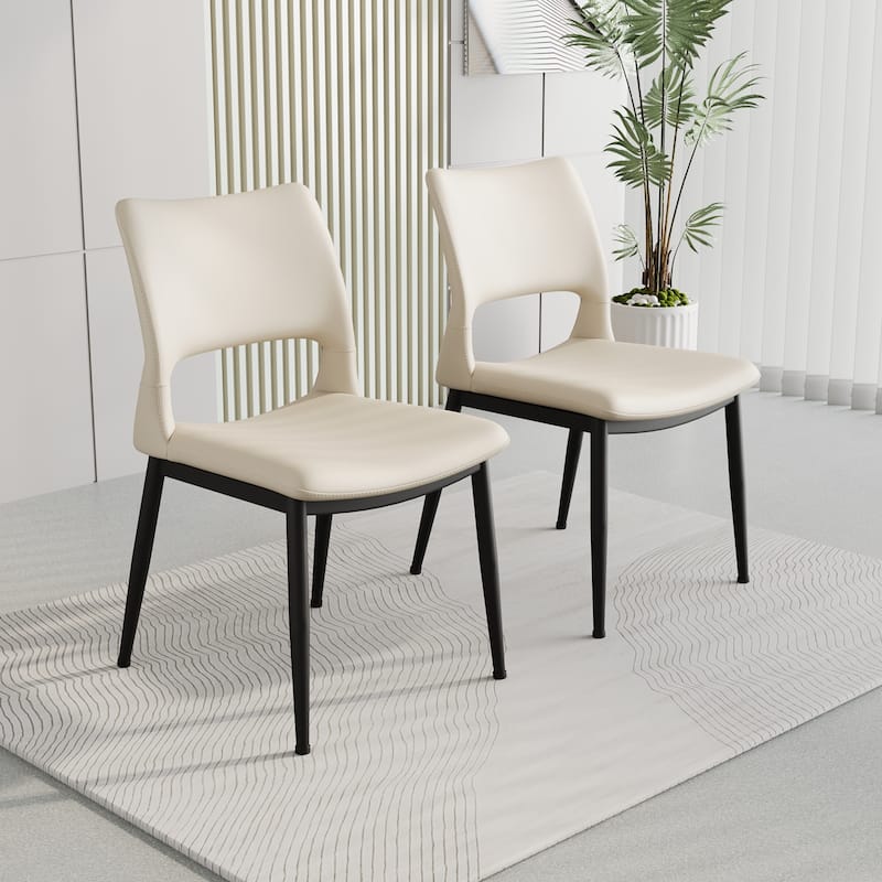 Upholstery Dining Chairs Set of 2 - White