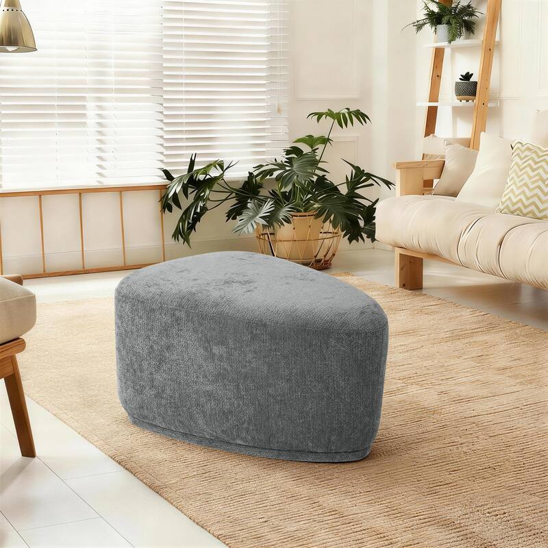 Modern Triangular Upholstered Accent Ottoman