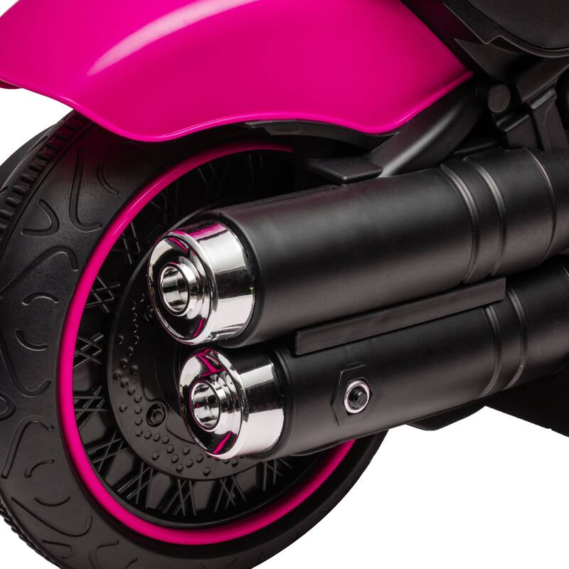 Aosom 6V Kids Motorcycle w/ Training Wheels, Single-Button Start