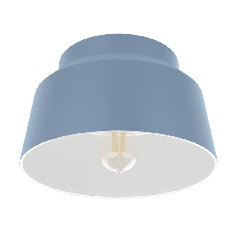Hunter Cranbrook 1-Light Flush Mount Ceiling Light - Bathroom, Office, Hall, Kitchen - Mid-Century Modern - Damp Rated!