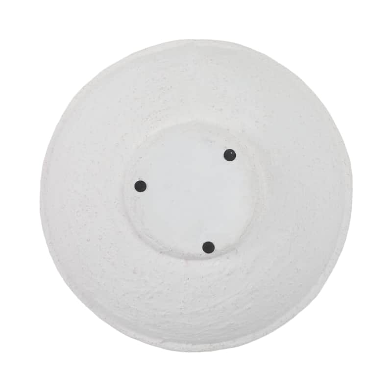 Handcrafted Pottery Bowl Textured Rim Detailing and Sculpted Form - 12" x 12" x 6"