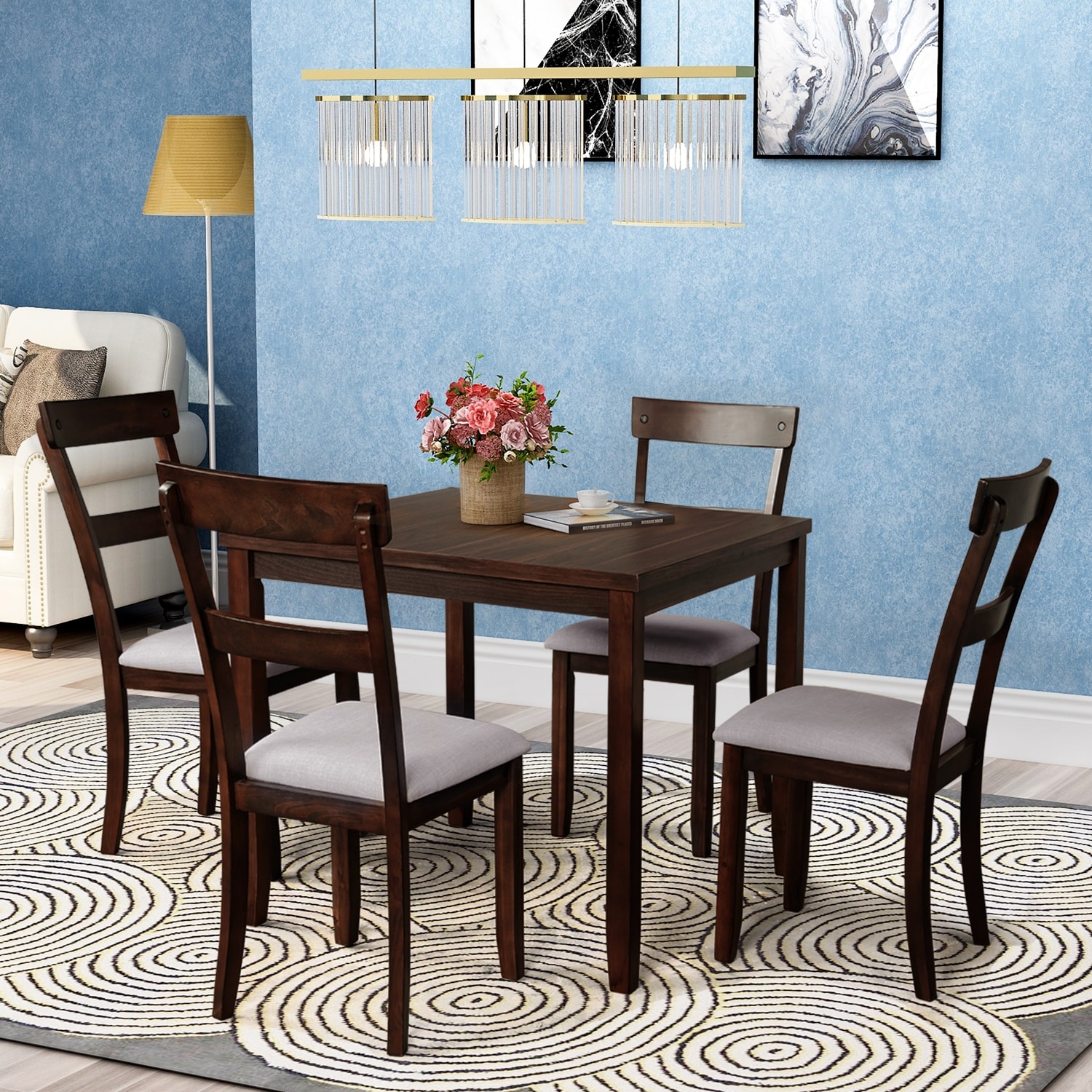Square espresso on sale dining table