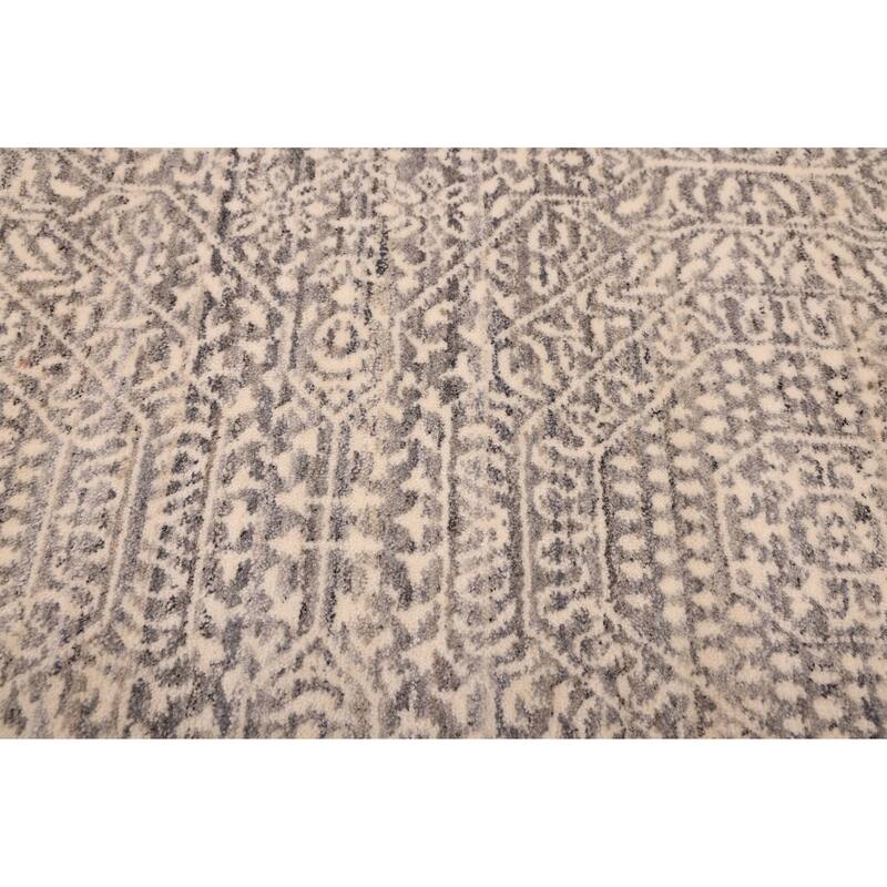 ECARPETGALLERY Hand Loomed Elysian Dark Grey Wool Rug - 8'1 x 9'11