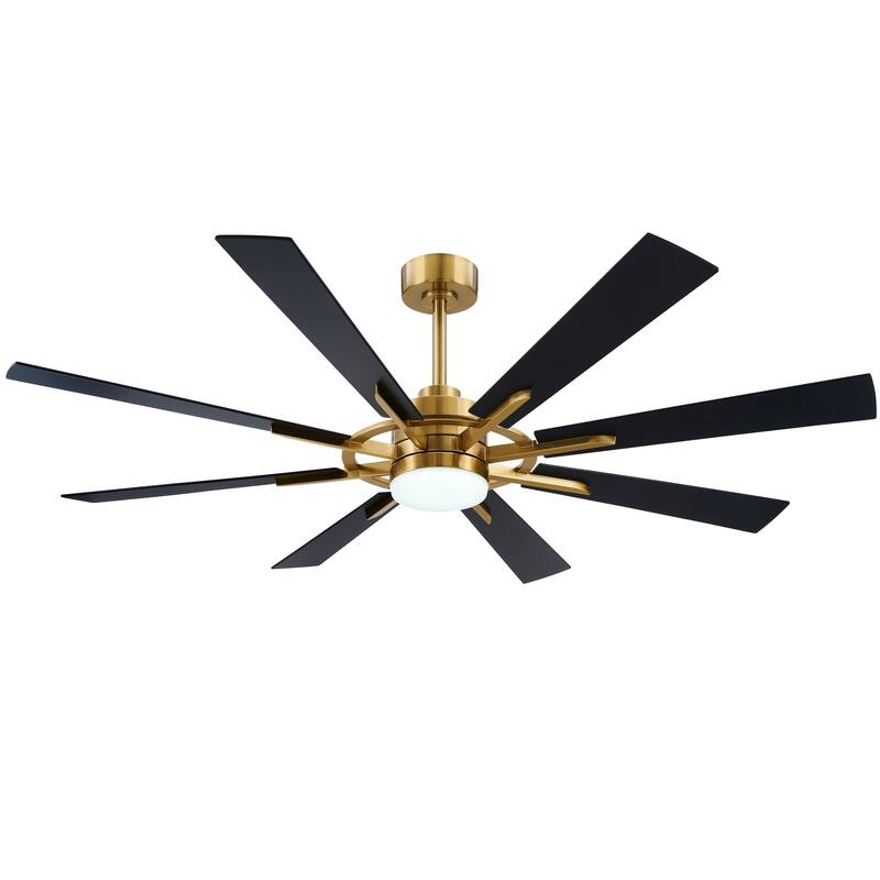 CO-Z 60'' 8-Blade Large Windmill Ceiling Fan with LED Lights and Remote for Living Room