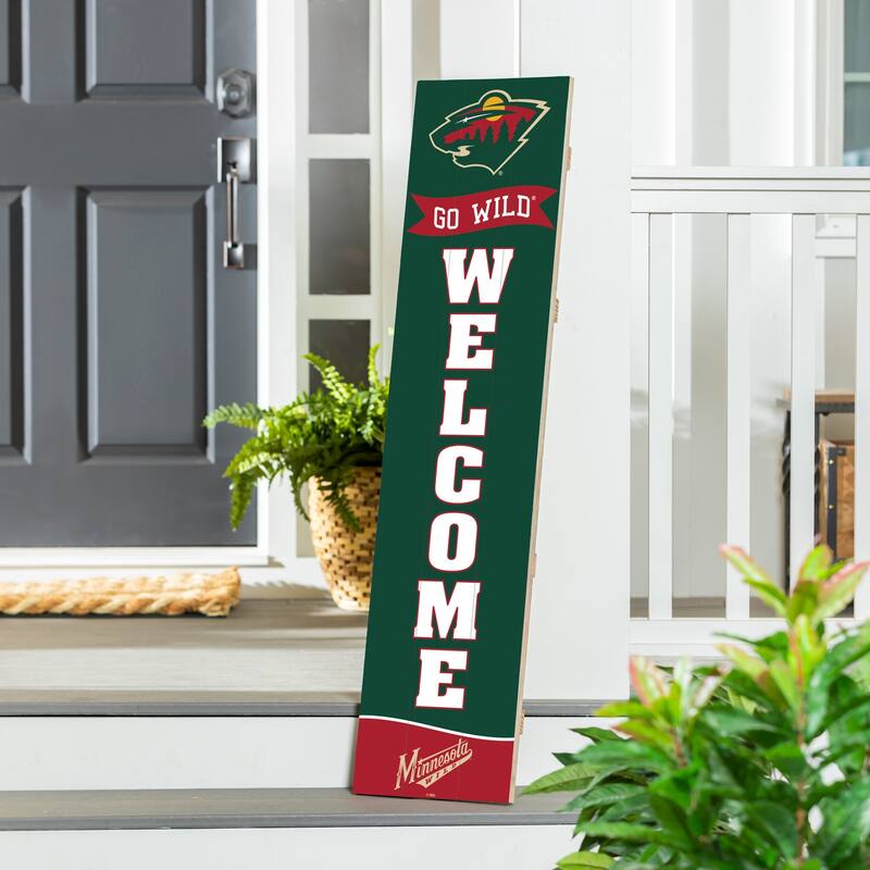 47" Porch Leaner Welcome Wall Sign, Minnesota Wild