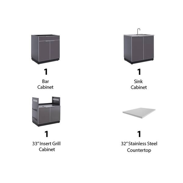 Shop Newage Products Outdoor Kitchen 97 Inch W X 24 Inch D 4 Piece