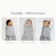 preview thumbnail 4 of 3, HALO SleepSack swaddle, 100% cotton, Blue Birds, SM, 3-6M - small
