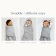 preview thumbnail 4 of 3, HALO SleepSack swaddle, Micro-fleece, Pink Daisy,SM, 3-6M - small