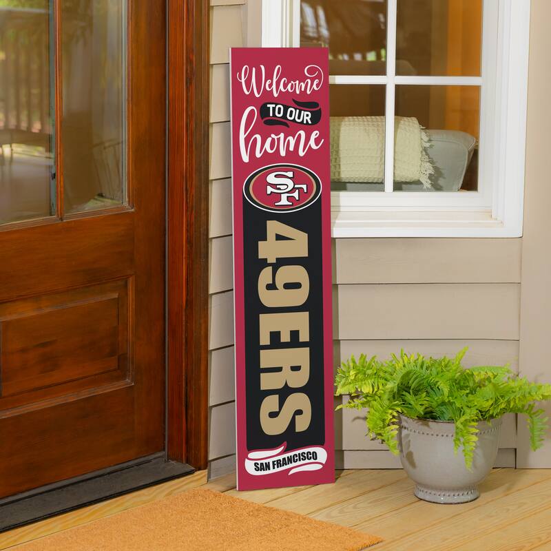 47" Double Sided Seasonal Porch Leaner, San Francisco 49ers - 47" x 11.25"