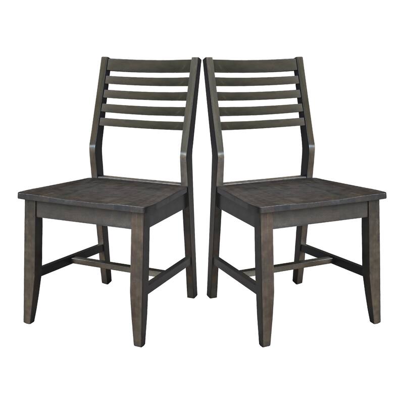Soma Solid Wood Dining Chairs Set of 2 - Coal