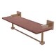 preview thumbnail 13 of 16, Allied Brass 16 Inch Solid IPE Ironwood Shelf with Integrated Towel Bar