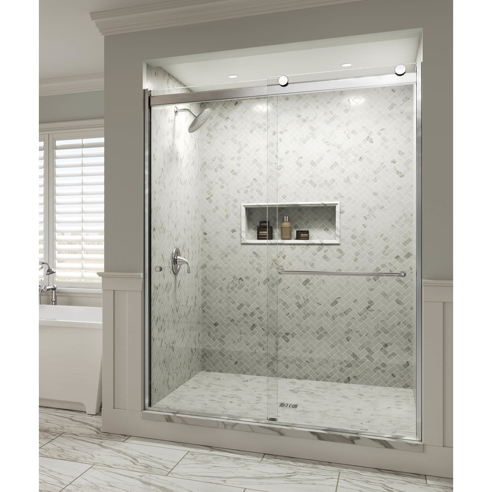 Basco Basco Rotolo 70" High x 56" Wide Bypass Semi-Frameless Shower