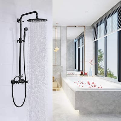 CLihome 8 Inch Matte Black Rain Shower System