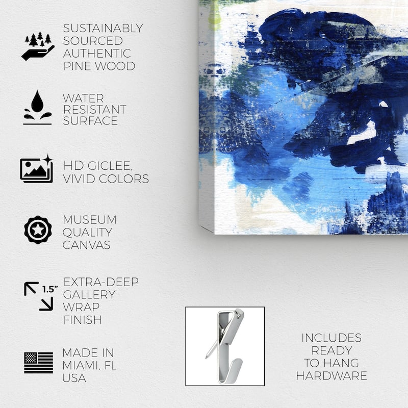 Wynwood Studio Canvas Abstract Perks Blue and Modern & Contemporary Wall Art Canvas Print