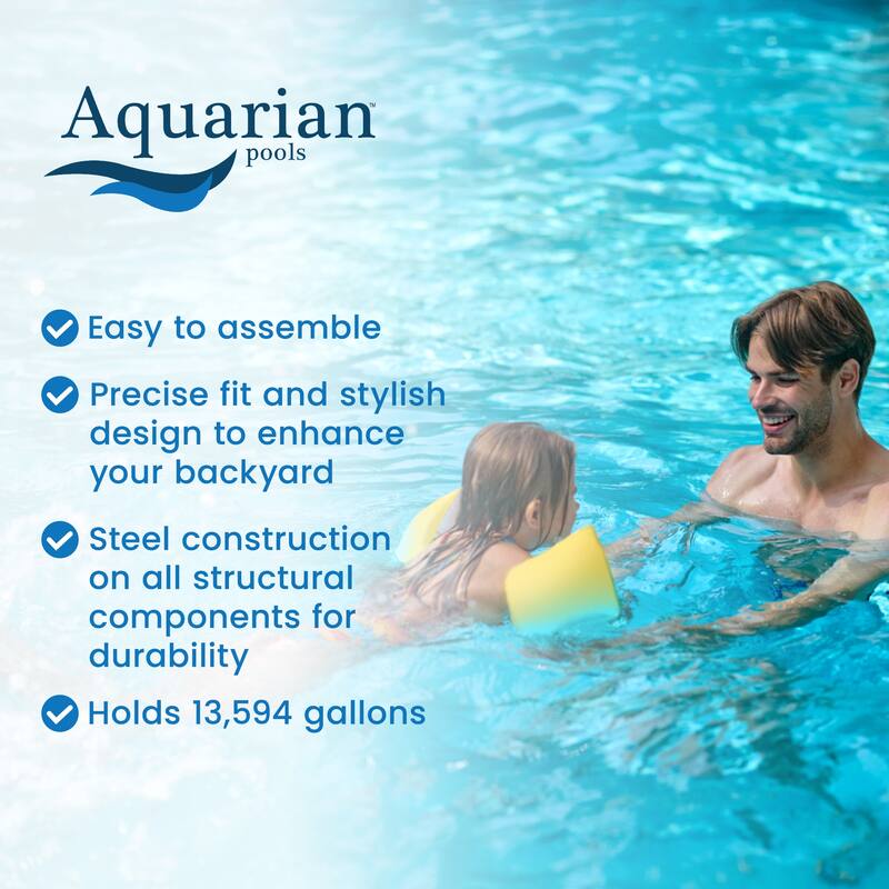 Aquarian Phoenix 24' x 52" Above Ground Swimming Pool with Pump and Ladder - 376