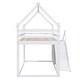 preview thumbnail 20 of 22, Twin over Twin House Loft Bunk Bed with Slide, Natural