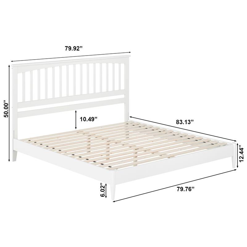 Becket Solid Wood Low Profile Platform Bed