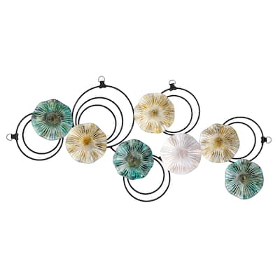 2.5' x 1.5' Scallop Design Metal Wall Art Decor - 18