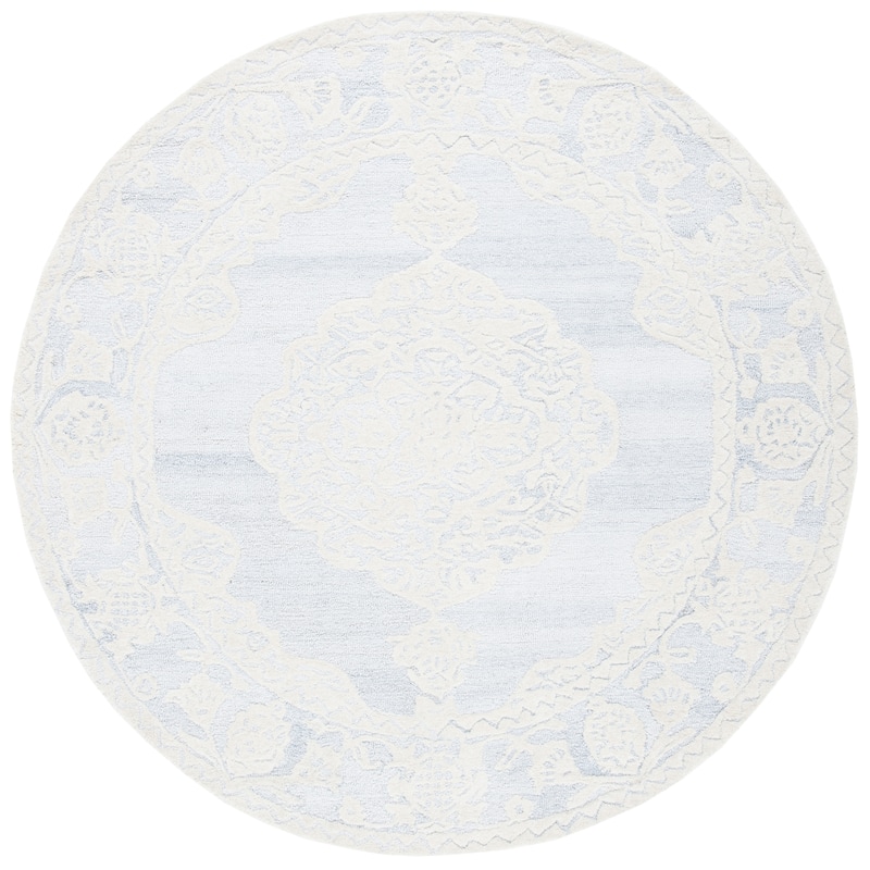 SAFAVIEH Handmade Micro-Loop Gerhild Medallion Wool Rug