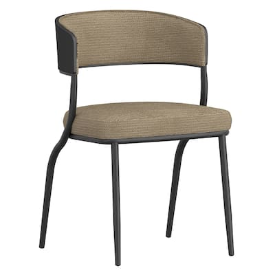 Modern Performance Fabric & Bentwood & Metal Dining Chair, Set of 2