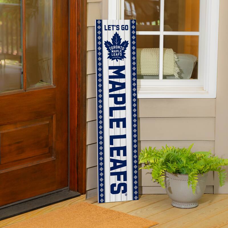 47" Double Sided Seasonal Porch Leaner, Toronto Maple Leafs - 47" x 11.25"