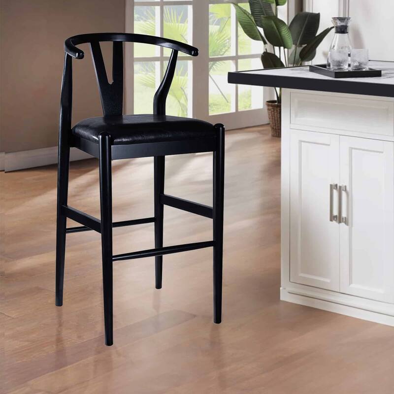 Johan Kitchen Bar Stool - Black Finish